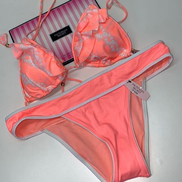 🔥VICTORIA SECRET SWIMSUIT 2pc medium push-up // large New #2 - Picture 1 of 7